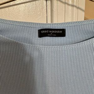 Naked Wardrobe light blue bodysuit